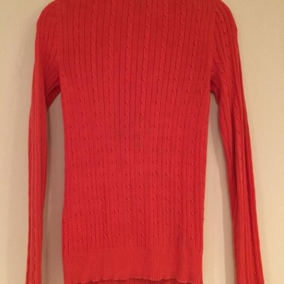 Tommy Hilfiger Red V-neck Ribbed Sweater - Picture 5 of 5
